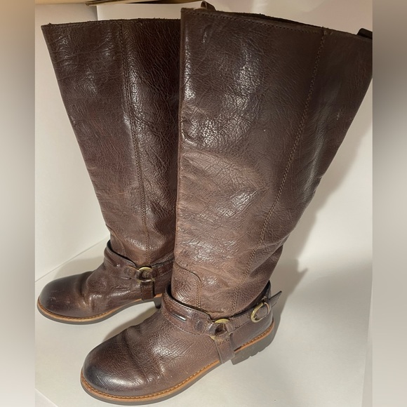 Coach Shoes Coach Valterra Harness Buckle Brown Leather Pull On